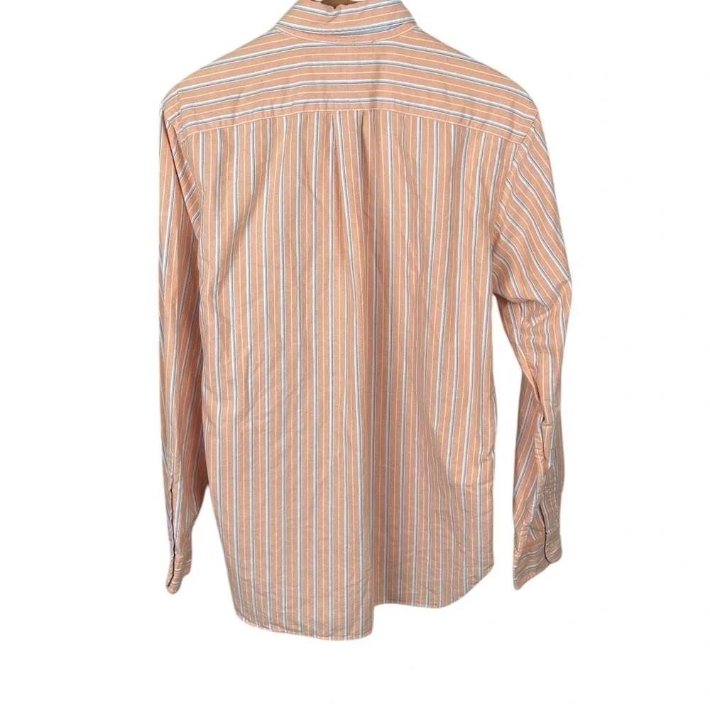 BF1523 Men’s Polo Ralph Lauren Designer Classic Fit Striped Button Down Shirt M